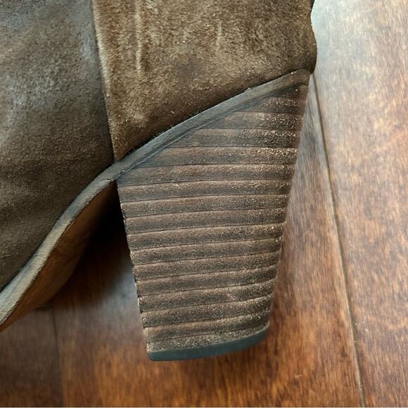 Rag & Bone Women's Distressed Brown Suede Ankle Boots w/ Stacked Heels, Size 6.5 - Picture 10 of 16